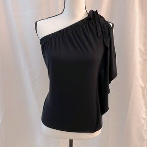 Babaton Wilmer One Shoulder Black Top Size XS